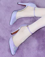 Valentino Hi Dolly Fabric Pumps With Floral Embroidery 105Mm - Image 8